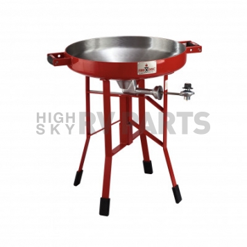 Fire Disc Barbeque Grill - Round Firemen Red - 22 inch Diameter - TCGFD22HRR