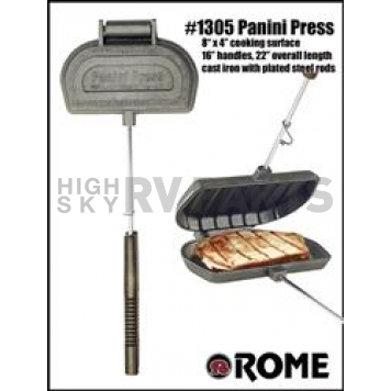 Rome Industry Campfire Cookware Panini Press Cast Iron - 1305