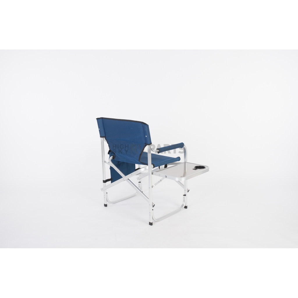 Faulkner 48872 Blue Aluminum Folding Director's Chair with Cup Holder 