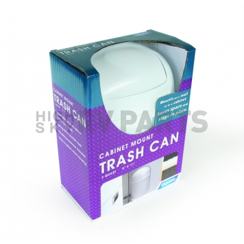 Camco Wall Mount Trash Can - White Plastic - 43961-2