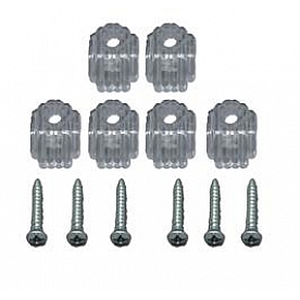 AP Products Mirror Mounting Bracket Clear Plastic - Set Of 6 - 0131496