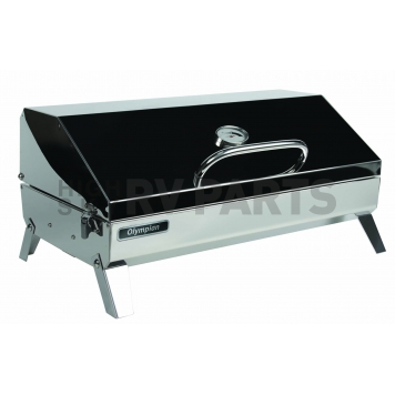 Camco Camping Barbeque Grill - Polished Stainless Steel - 57245-1