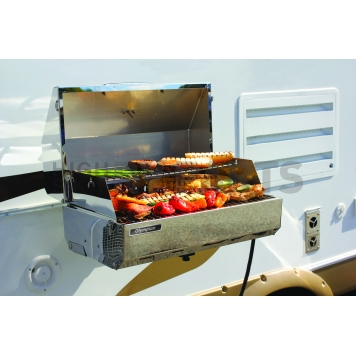 Camco Camping Barbeque Grill - Polished Stainless Steel - 57245-2