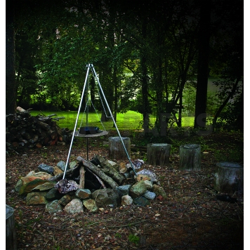 Camco Campfire Grill Tripod Style With Lantern Holder - 51078-5