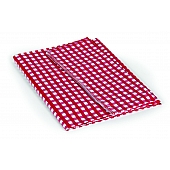 Camco Tablecloth Rectangular 52 inch x 84 inch Red/White Vinyl - 51019