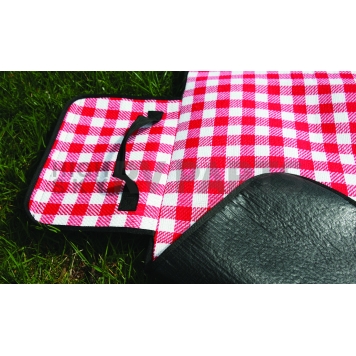 Camco Picnic Blanket 51 Inch x 59 Inch Red And White Checkered - 42801-3