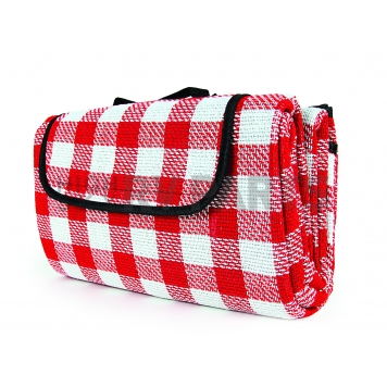 Camco Picnic Blanket 51 Inch x 59 Inch Red And White Checkered - 42801-8