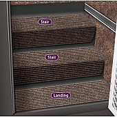 Prestofit Step Rug 13-1/2 Inch x 23-1/2 Inch Sierra Brown 5-0071