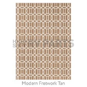 Ruggable Carpet 5 X 7 Feet - Polyester Modern Fretwork Tan 