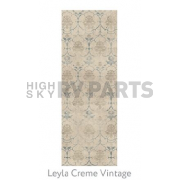 Ruggable Carpet 2-1/2 X 7 Feet - Polyester Leyla Cream Vintage 