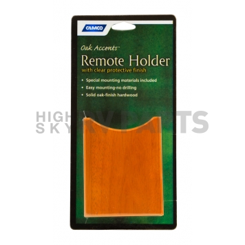 Camco Remote Control Holder Oak Accents 5 inch x 4 inch - Wood - 43533-2