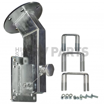 Tie Down Spare Tire Carrier Trailer Frame Mount Silver - 86062