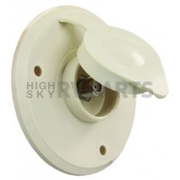 JR Products TV Cable Entry Plate White - 476-B-1-A