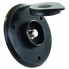 JR Products TV Cable Entry Plate Black - 476-B-3-A