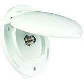 JR Products TV Cable Entry Plate F-Style White - 09-47525