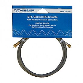 Winegard Audio/ Video Coaxial Cable 5' Gray - CX-0605