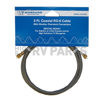 Winegard Audio/ Video Coaxial Cable 5' Gray - CX-0605