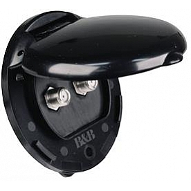 JR Products TV Cable Entry Plate F-Style Black - 09-47555