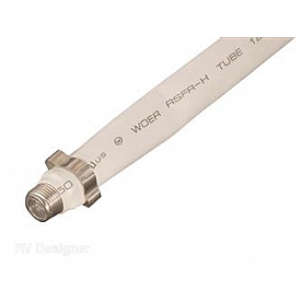 RV Designer Audio/ Video Cable 8 inch White - Female To Female Connector - T265