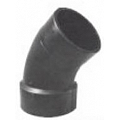 LaSalle Bristol Waste Valve Fitting 45 Degree Long Street Elbow - 1.5 inch Spigot X 1 inch Slip
