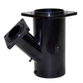 Valterra Sewer Waste Valve Fitting 3 inch Bayonet X 3 inch Rotating Flange X 1.5 inch Rotating Flange - T1014-1