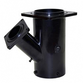 Valterra Sewer Waste Valve Fitting 3 inch Bayonet X 3 inch Rotating Flange X 1.5 inch Rotating Flange - T1014-1