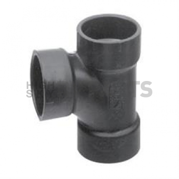 LaSalle Bristol Waste Valve Fitting Tee - 3 Inch Slip X 3 Inch Slip X 1-1/2 Inch Slip ABS Plastic