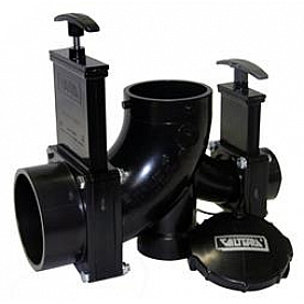 Valterra Sewer Waste Valve with 3 inch Hub x 1.5 inch Hub x 2 inch Hub - T82