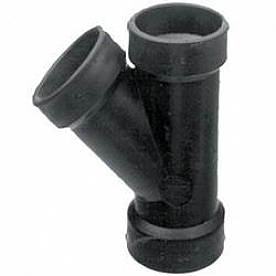 LaSalle Bristol Waste Valve Fitting 45 Degree Wye - 3 Inch Slip ABS Plastic