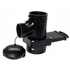 Valterra Sewer Waste Valve with 3 inch Hub x 2 inch Hub x 3 inch Bayonet Cap - T12