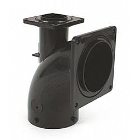 Valterra Sewer Waste Valve Fitting 3 inch Hub X 3 inch Rotating Flange X 1.5 inch Rotating Flange - T1031