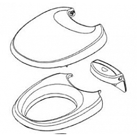 Thetford Toilet Seat for Aqua Magic Bravura White 36766