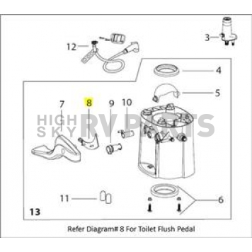 Thetford Toilet Flush Pedal 42080