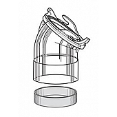 Thetford Sewer Hose Connector - 45 Degree Angled Adapter 3 inch Clear - 70407