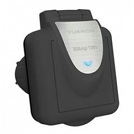 Furrion F30ITS-BS-AM Outdoor Square Receptacle 30 Amp - F30ITS-BS-OEM