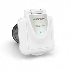 Furrion F50INS-PS-AM Receptacle Outdoor Square 50 Amp Male White - 381658