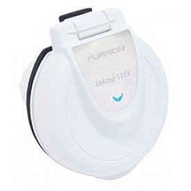 Furrion F30ITR-PS-AM Outdoor Round Receptacle 30 Amp White - F30ITR-PS-AM