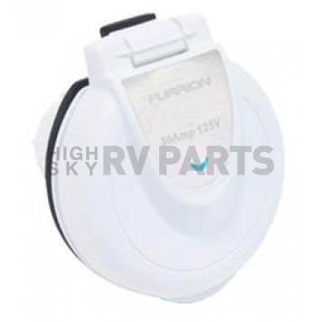 Furrion F30ITR-PS-AM Outdoor Round Receptacle 30 Amp White - F30ITR-PS-AM