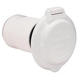 Marinco Receptacle Outdoor/ Indoor 50 Amp Contour Shape White - 6344EL-BRV