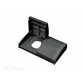RV Designer Receptacle Cover Dual Black - S904