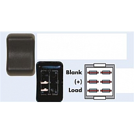 Valterra Multi Purpose Switch Black Rocker - 2B18