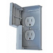 Valterra Receptacle 110 Volt Dual Gray - DG80SRVP