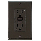 Valterra GFCI Receptacle 110 Volt Dual Brown -  DG15BVP