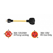 Marinco Weekender Pigtail Adapter 30 Amp Locking - 30430GPA