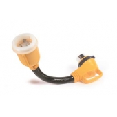 Camco Power Grip Cord Adapter 90 Degree 50 Amp 18 inch Locking - 55572
