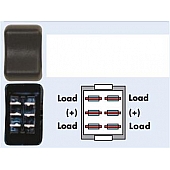 Valterra Multi Purpose Switch Black Rocker - 2E41