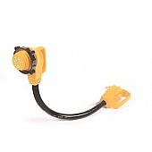 Camco Power Grip Cord Adapter 90 Degree 30 Amp 18 inch Locking - 55522