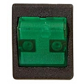 Valterra Multi Purpose Switch Black/ Green Rocker - DG44A28VP