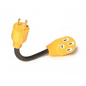 Camco Power Grip Dogbone Adapter 30 Amp x 50 Amp 12 inch - 55412