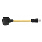 Marinco Weekender Power Cord Dogbone 15 Amp Male Straight Blade x 30 Amp Female Locking 12 inch - 1530RVDA